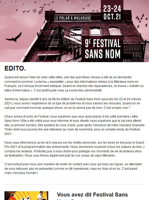 La Lettre Sans Nom - FSN newsletter